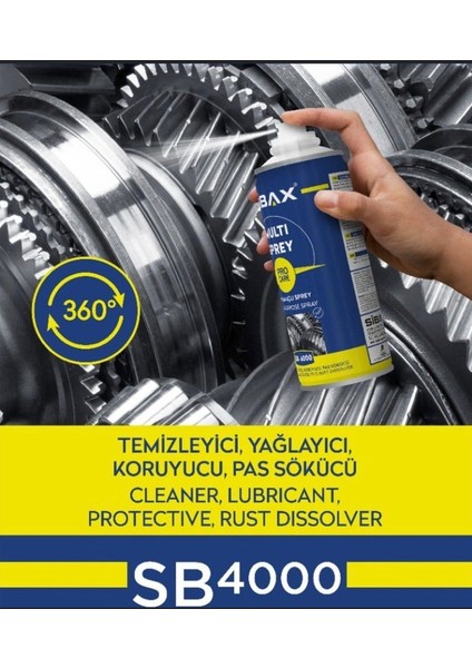 SB4000 Multi Sprey 400 ml – Pas Sökücü, Yağlayıcı, Koruyucu fiyatları