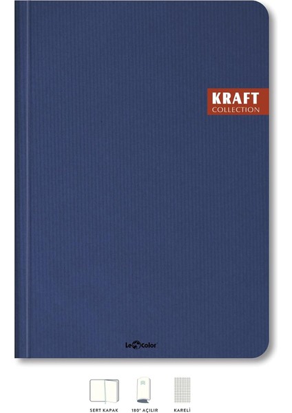 Color Kraft Ofis Defter Kareli Lacivert