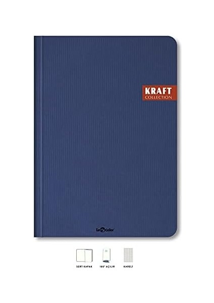 Color Kraft Ofis Defter Kareli Lacivert