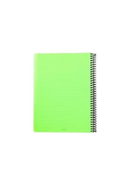 Capricorn Neon Serisi, A4, 7 Konulu (5 Kareli, 2 Çizgili) 210 Yaprak Pp Kapaklı Spiralli Defter, Yeşil
