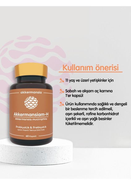 Doğadan Bizim Akkermansiam-H Probiyotik&prebiyotik 60 Kapsül fırsatları