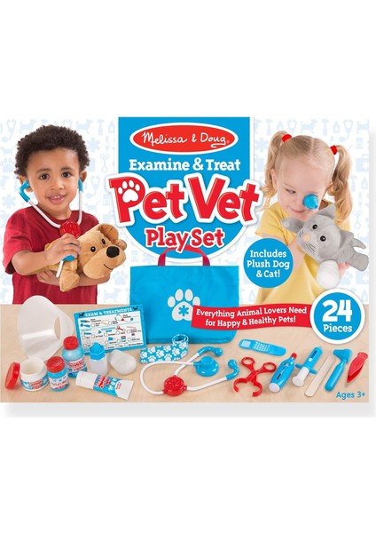 & Doug Muayene ve Tedavi Evcil Hayvan Veterineri Oyun Seti, Peluş Hayvanlarla Sembolik Oyun, Oyun Seti, 3+ Yaş, Erkek Veya Kız Çocuklar Için Hediye