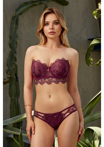 4584 Destekli Straplez Sütyen Takım