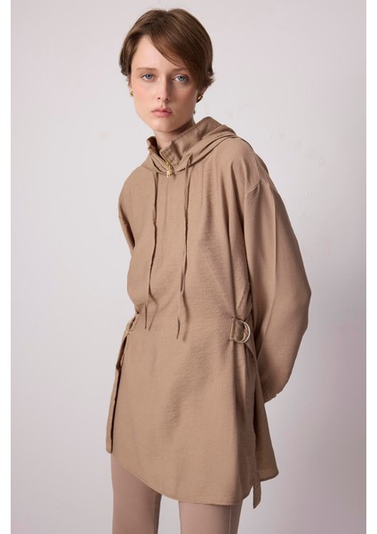 Metal Tokalı Kapüşonlu Tunik fiyatları