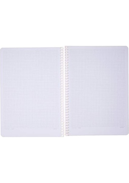 Pruva A4 Pet Spiralli Karton Kapaklı Defter 144 Yaprak - Kareli - Turuncu