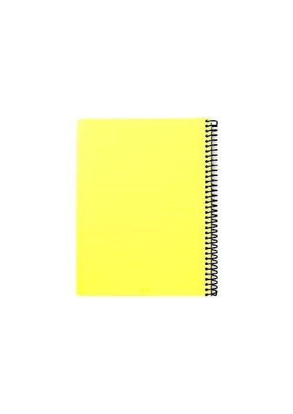 Capricorn Neon Serisi, A4, 7 Konulu (5 Kareli, 2 Çizgili) 210 Yaprak Pp Kapaklı Spiralli Defter, Sarı