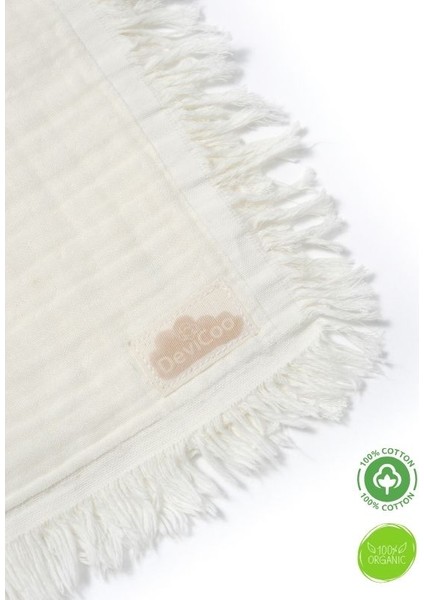 Pamuk 4 Katlı Müslin Bebek Battaniyesi – 120X120 Cm, Nefes Alabilen, Organik Kumaş