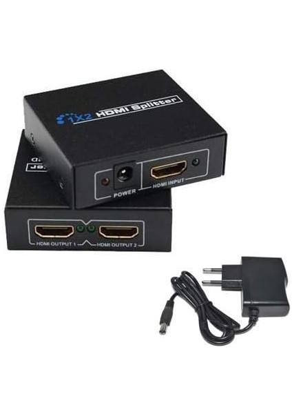 Plus PX-5002 1080P 2k 4K UHD 2 Port HDMI Spliter (Adaptörlü)