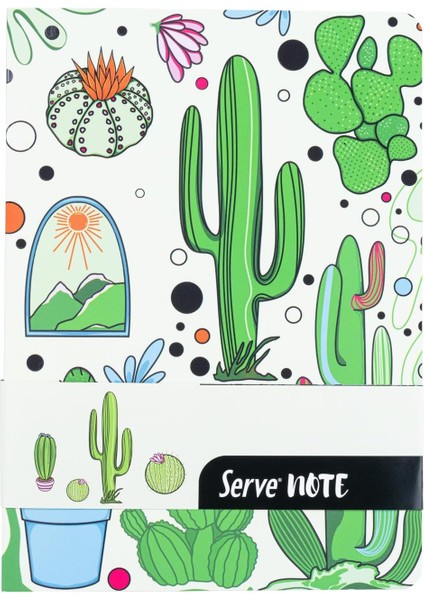 Note Defter 15 x 21 Cızgılı Desenli Elma Yeşili