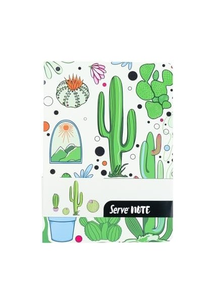 Note Defter 15 x 21 Cızgılı Desenli Elma Yeşili
