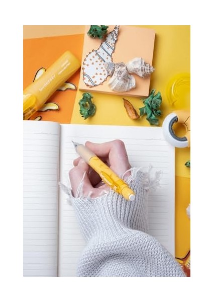Defter Setı - Desenli Elma Hardal Sarısı Kutuda