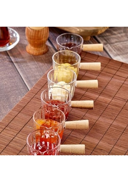 Ahşap Saplı Mika Reçellik Sosluk Sofra Sunum Kahvaltı Seti - Ahşap Saplı Sunumluk 80 ml fiyatları