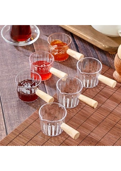 Ahşap Saplı Mika Reçellik Sosluk Sofra Sunum Kahvaltı Seti - Ahşap Saplı Sunumluk 80 ml modelleri