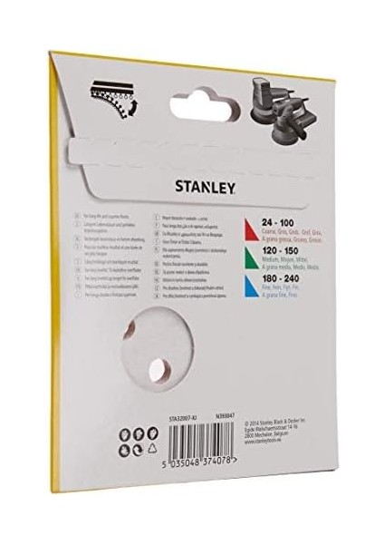 STA32007 Zımpara, Kırmızı, 5 Adet, 80G 115 mm