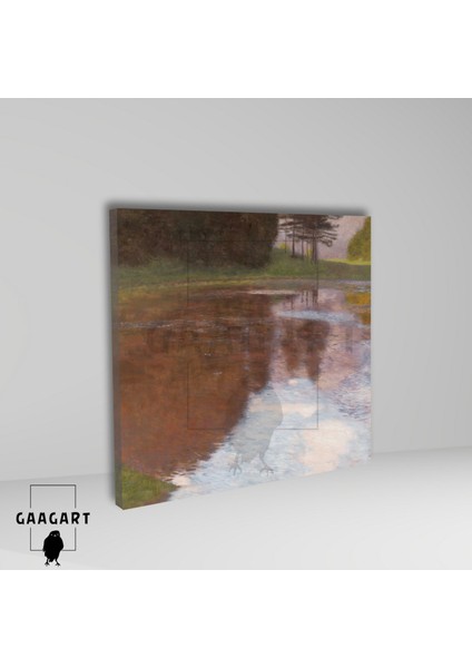 Kare Kanvas Tablo Ünlü Eserler Gustav Klimt-Tranquil Pond fiyatları