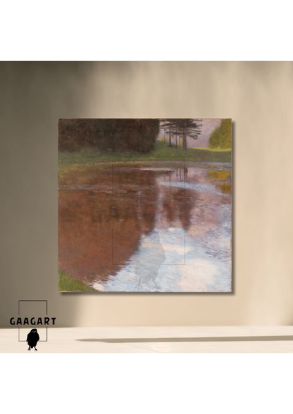 Kare Kanvas Tablo Ünlü Eserler Gustav Klimt-Tranquil Pond modelleri