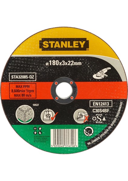 Sta32085-Qz Taş Kesim Diski, 180x22x3.2 Mm
