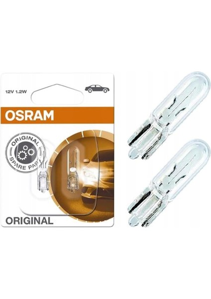 Mini Dipsiz Gösterge Ampul 12V 1.2W T5 2721-02B (2 Adet)