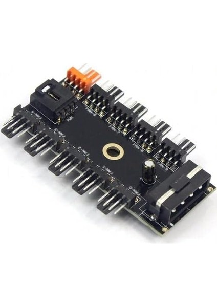 Plus PX-4337 4 Pin Girişli 10 Port Fan Çoklayıcı Kart
