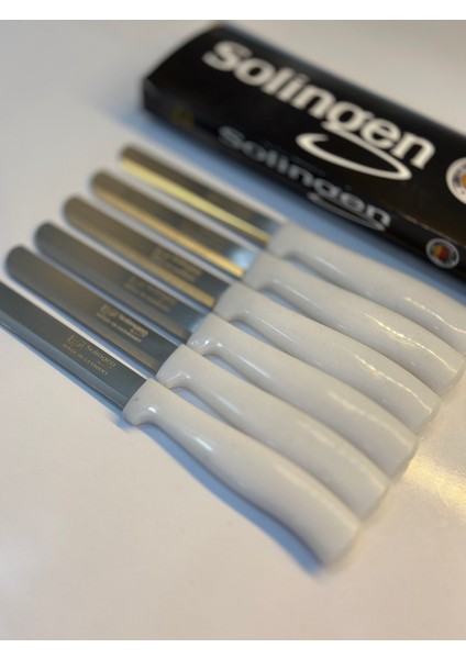 Solingen 6’lı Simli Beyaz Micro Et Sebze Doğrama Bıçağı Seti modelleri