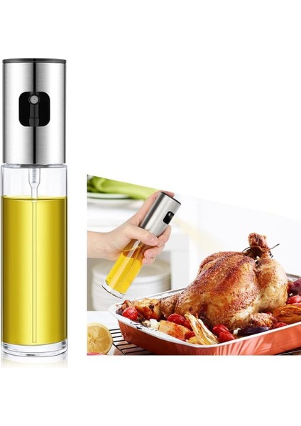 Sprey Yağdanlık Cam Şişe Yağ Püskürtücü 100 ml Airfryer Kızartma Izgara Salata Için Yağlık