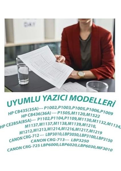 CE285A P1102 M1212NF M1217NFW 1600 Sayfa Verimli P1109W 1102W Muadil Toner Kartuş (Siyah)