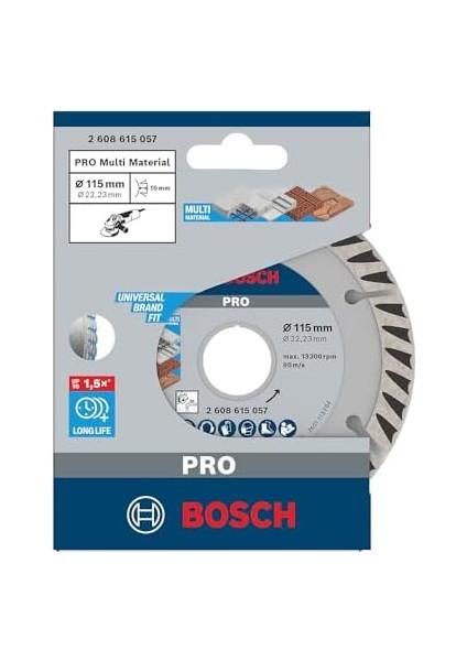 Professional Accessories Elmas Kesme Ve Delme Aksesuarları, Disk, Gri, 1 Adet