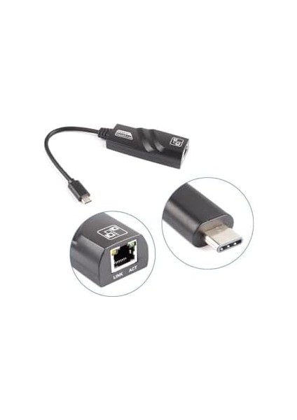 Type C To Ethernet USB 3.1 1000 Mbps Gigabit Ag Adaptor Kartı 5060