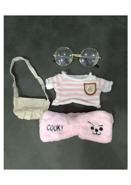 Kawaii Karikatür 30 cm Ördek Pembe Kıyafetli Aksesuarlı Beyaz modelleri