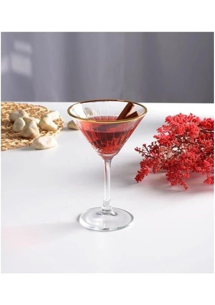 Elysia Golden Touch Kokteyl Kadehi, Şeffaf, 220 C