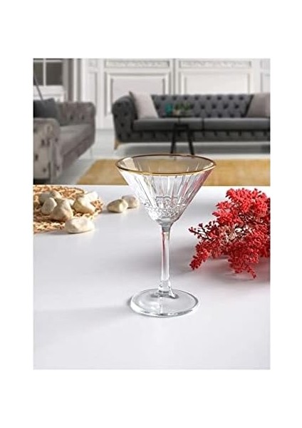 Elysia Golden Touch Kokteyl Kadehi, Şeffaf, 220 C