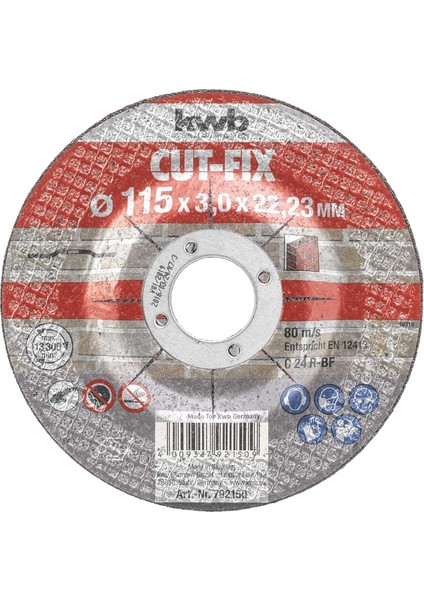 Flex Taşı Mermer Kesici Disk 115 x 3 x 22 mm