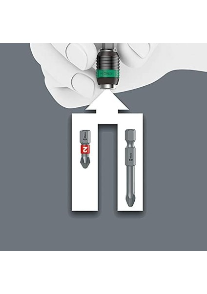 05051272001 813 R Rapidaptor Hızlı Değiştirme Mandrenli Tornavida 1/4 Inç x 90 Mm, 1 Adet