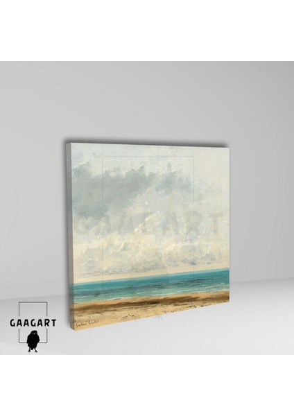 Kare Kanvas Tablo Ünlü Eserler Gustave Courbet-Calm Sea (1866) fiyatları