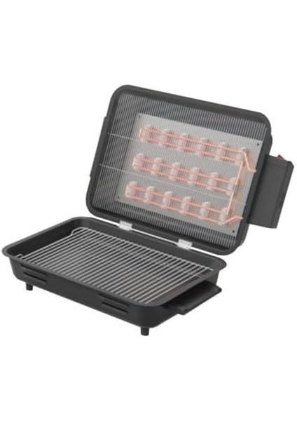 Elektrikli Izgara Çift Telli Emaye Gövde ve Tepsili Mangal Barbekü Siyah C1-1-294 modelleri