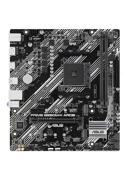 Prıme B550M-K Argb Amd B550 Am4 Ddr4 4866 Dp HDMI Çift M2 Usb3.2 Aura Rgb Matx Asus 5x Protectıon Iıı Anakart