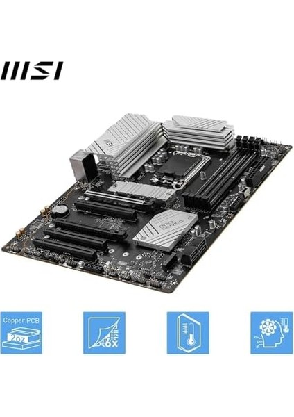 MB Pro B760-P Iı Soket 1700 Ddr5 7000(OC) Pcı-E,m.2 Usb3.2 Hdmı,dp 1x 2.5g Lan Atx