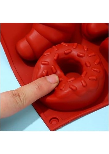 Esnek Tatlı Kalıbı - Donut ve Yuvarlak Tatlılar Için Çok Amaçlı Silikon Kalıp, Çikolatalı Kek, Dondurma, Jöle, Reçel Için