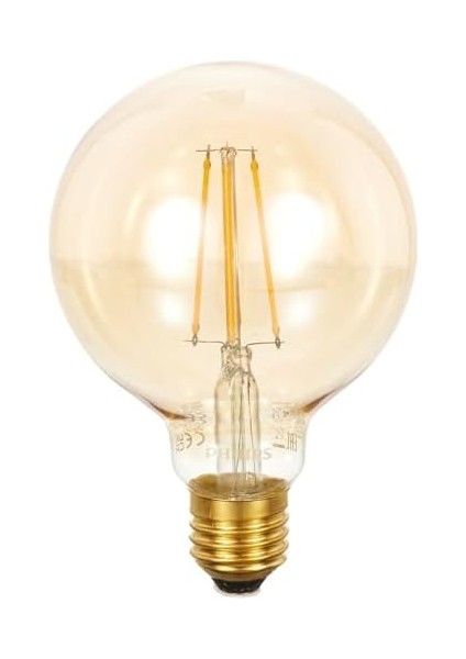 Ledcla 50W G95 E27 2200K Sarı Işık Gold Dim Edilebilir Filament LED Ampul