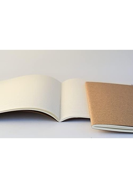 Tanıtım 4 Adet Çizgili Terzi Dikişli Defter, A5 Boyutunda, Ofis Için Ideal, Planlayıcı (Kraft Kapak Tasarımı)