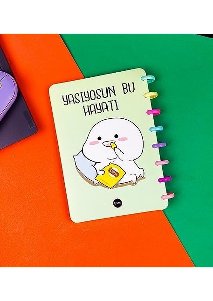 Bu Hayatı Tasarımlı Yeni Nesil Kalp Spiralli Defter