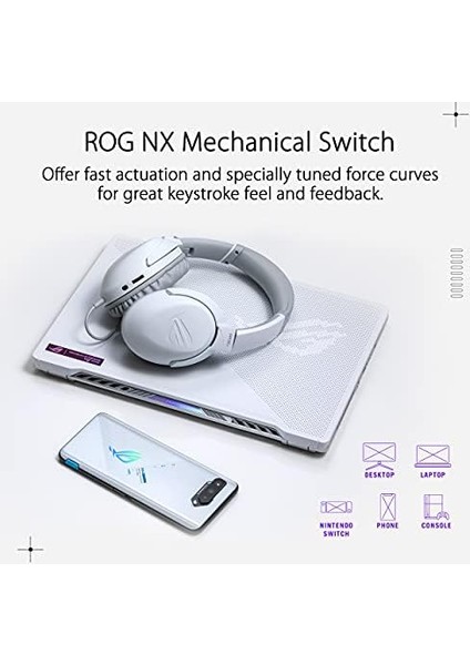 Rog Strix Go Core White Oyuncu Kulaklığı Pc/mac/mobil/ps4/nintendo Switch Cihazlar Uyumlu