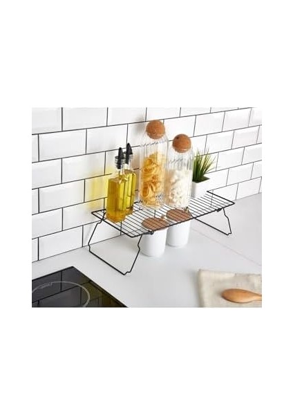 Haus Mutfak Masası Tezgah Üstü Dolap Içi Portatif Katlanabilir Raf Düzenleyici AS-802 Siyah modelleri