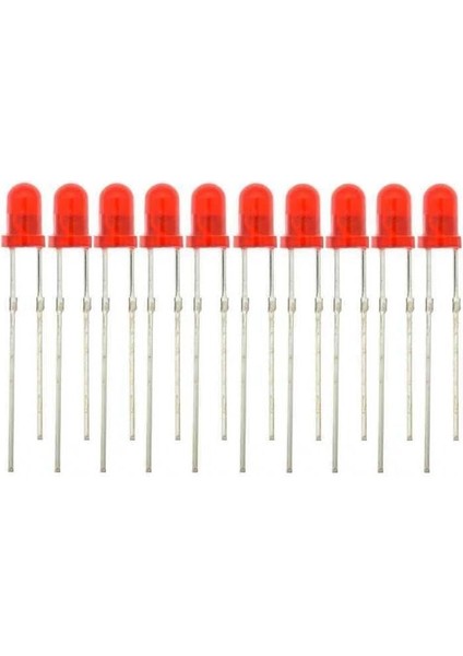 Kırmızı LED - 3mm - 10 Adet