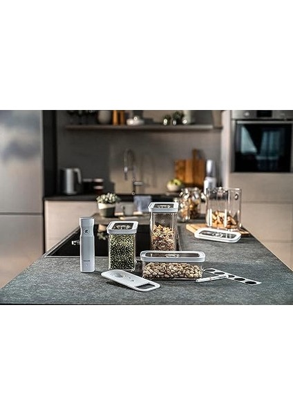 Fresh & S Cube Seti, Boyut M, 5 Parçalı Saklama Seti, 2 x Küp Saklama Kutusu M, Ölçü Kaşığı, Nfc Etiketleri Dahil