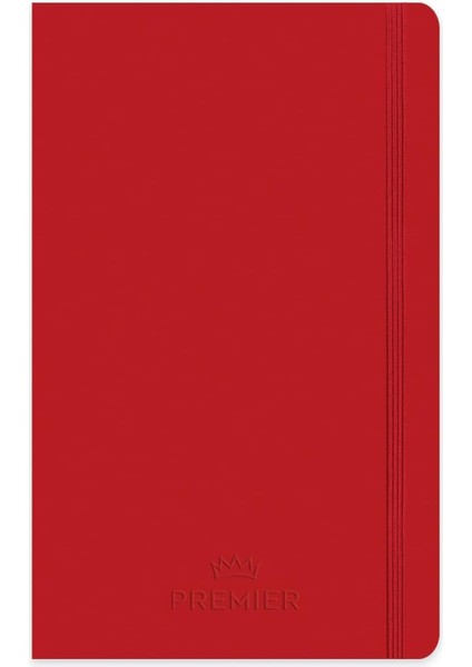 Color 13X21 96 Yaprak Kareli Ciltli Premier Defter - Kırmızı