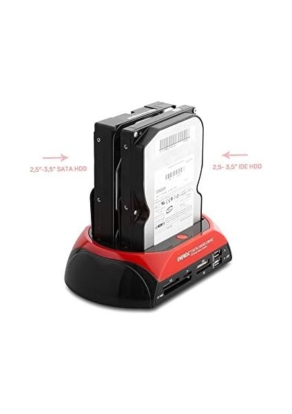 HDC-385 Harici USB 2.0 2.5"- 3.5" Ide+Sata HDD + Kart Okuyucu Docking fiyatları