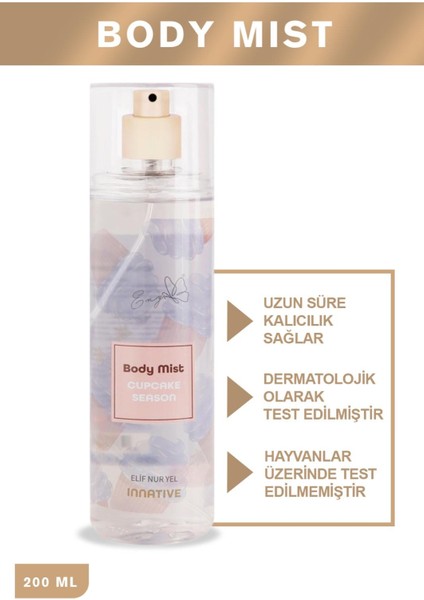 2x Elif Nur Yel Eny Body Mist Cupcake & Skirt & Tie Vücut Spreyleri fiyatları
