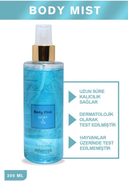 2x Elif Nur Yel Eny Body Mist Cupcake & Skirt & Tie Vücut Spreyleri fırsatları