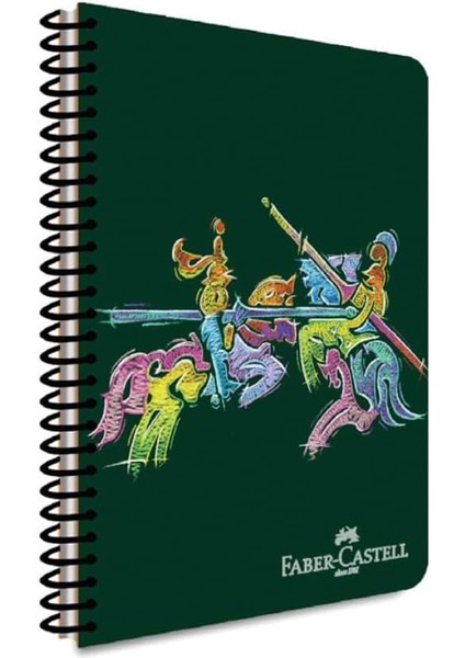 Şövalye Desenli Klasik Spiralli Defter, A4, 120 Yaprak, 70G Kağıt, Düz Sayfa, Dayanıklı Kapak, Kolay Açılan Spiral Cilt, Asorti Renkler
